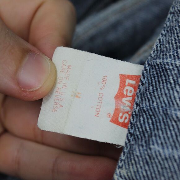 Vintage 80s Levis Jacket Medium Trucker Jean Denim Acid Wash Made In USA 70507 - Picture 6 of 10